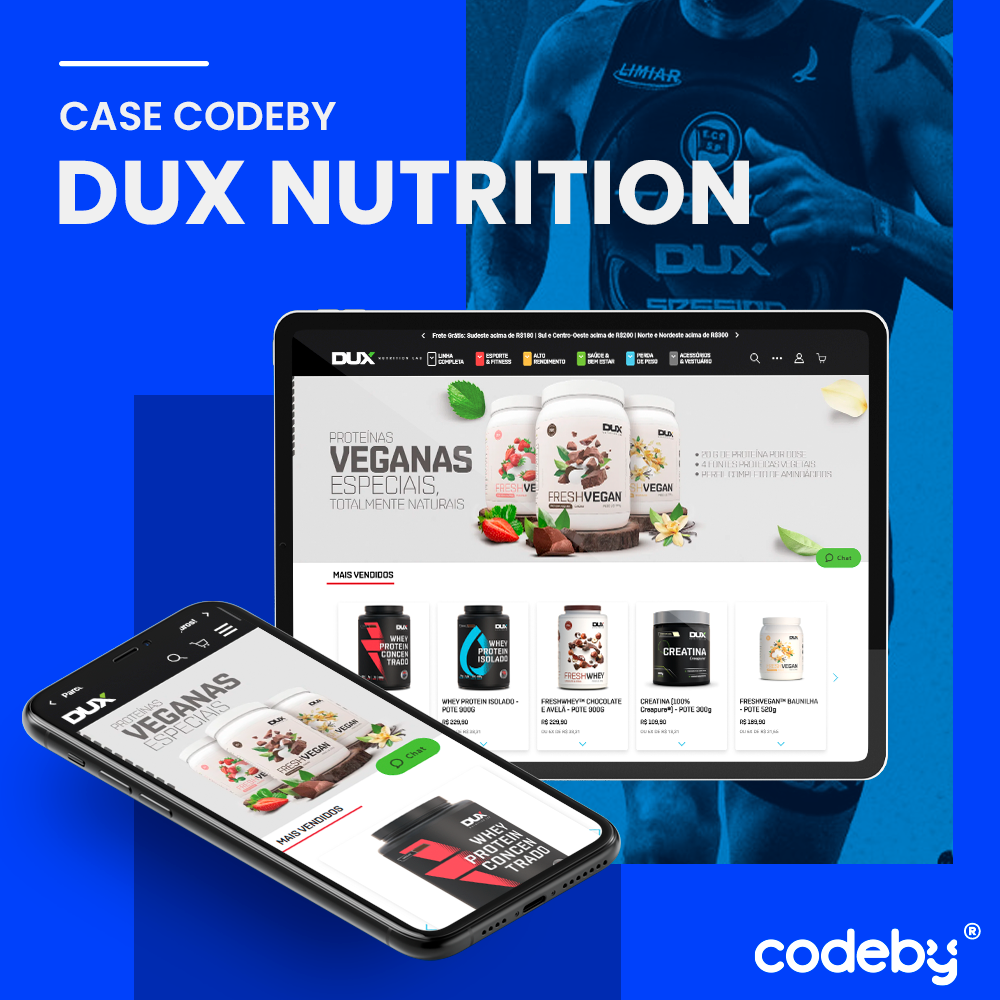 Novo site Dux Nutrition: Tecnologia de ponta para o novo site da marca.