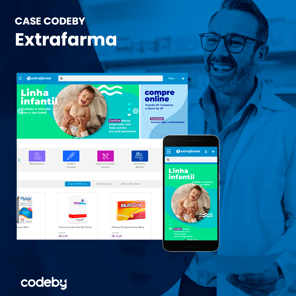 Projeto Codeby: Extrafarma inicia seu primeiro e-commerce